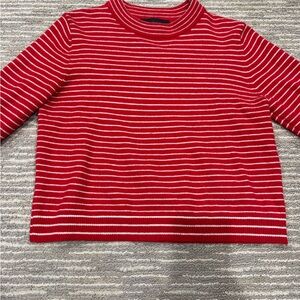 Zara red and white stripe sweater
